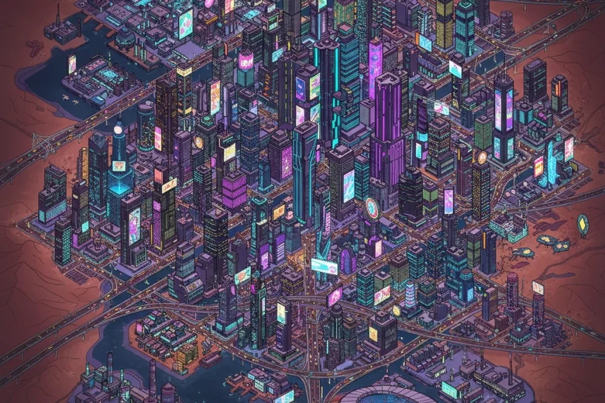 نقشه کامل Night City در بازی Cyberpunk 2077