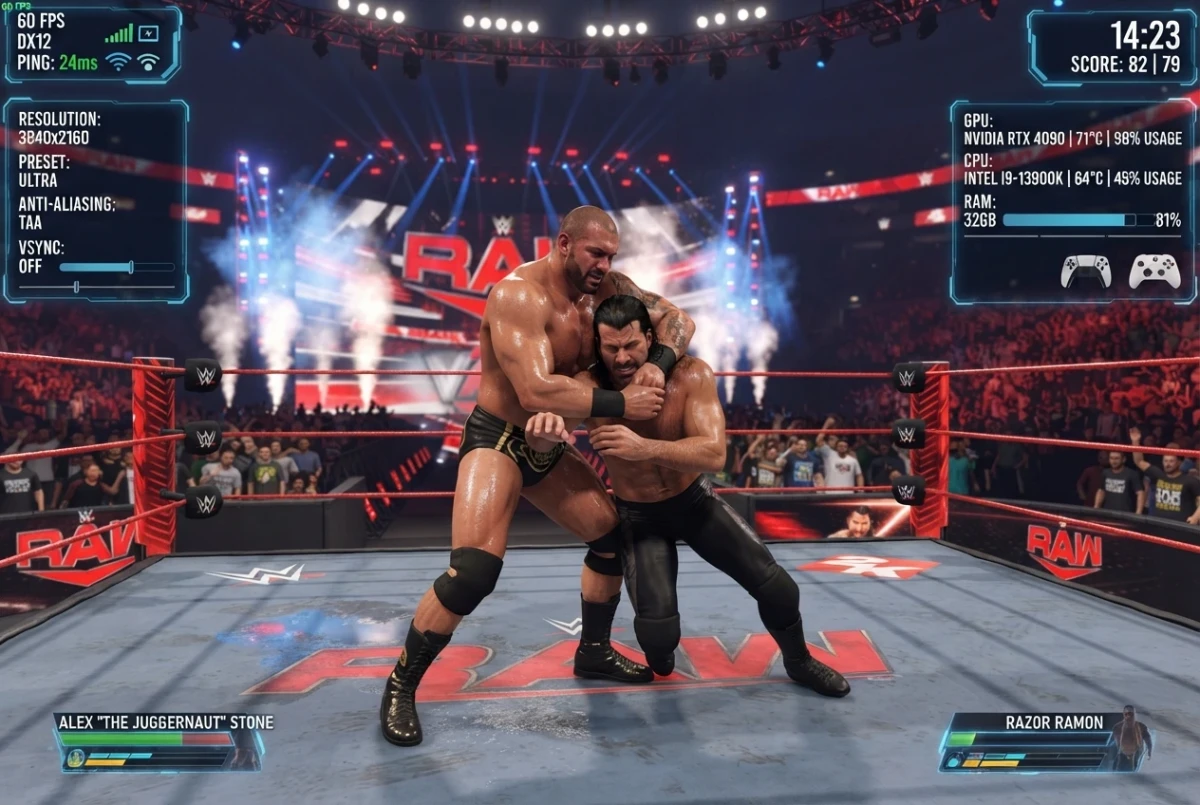 راهنمای جامع و تحلیل مهندسی تنظیمات گرافیک WWE 2K25 (PC و کنسول‌ها)