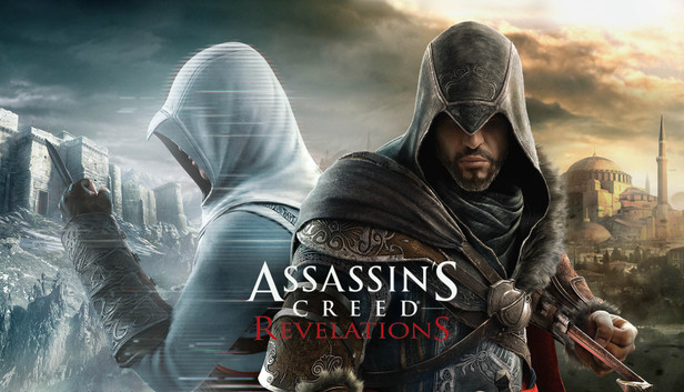 “کاور بازی Assassin’s Creed Revelations با تصویر اتزیو آئودیتوره مسن و الطائر ابن‌لااحد در قسطنطنیه”