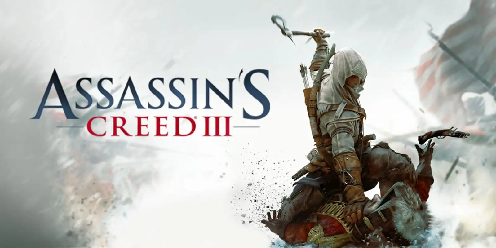 پوستر رسمی بازی Assassin’s Creed III؛ نبرد کانر کن‌وی با تبر توماهاک در انقلاب آمریکا