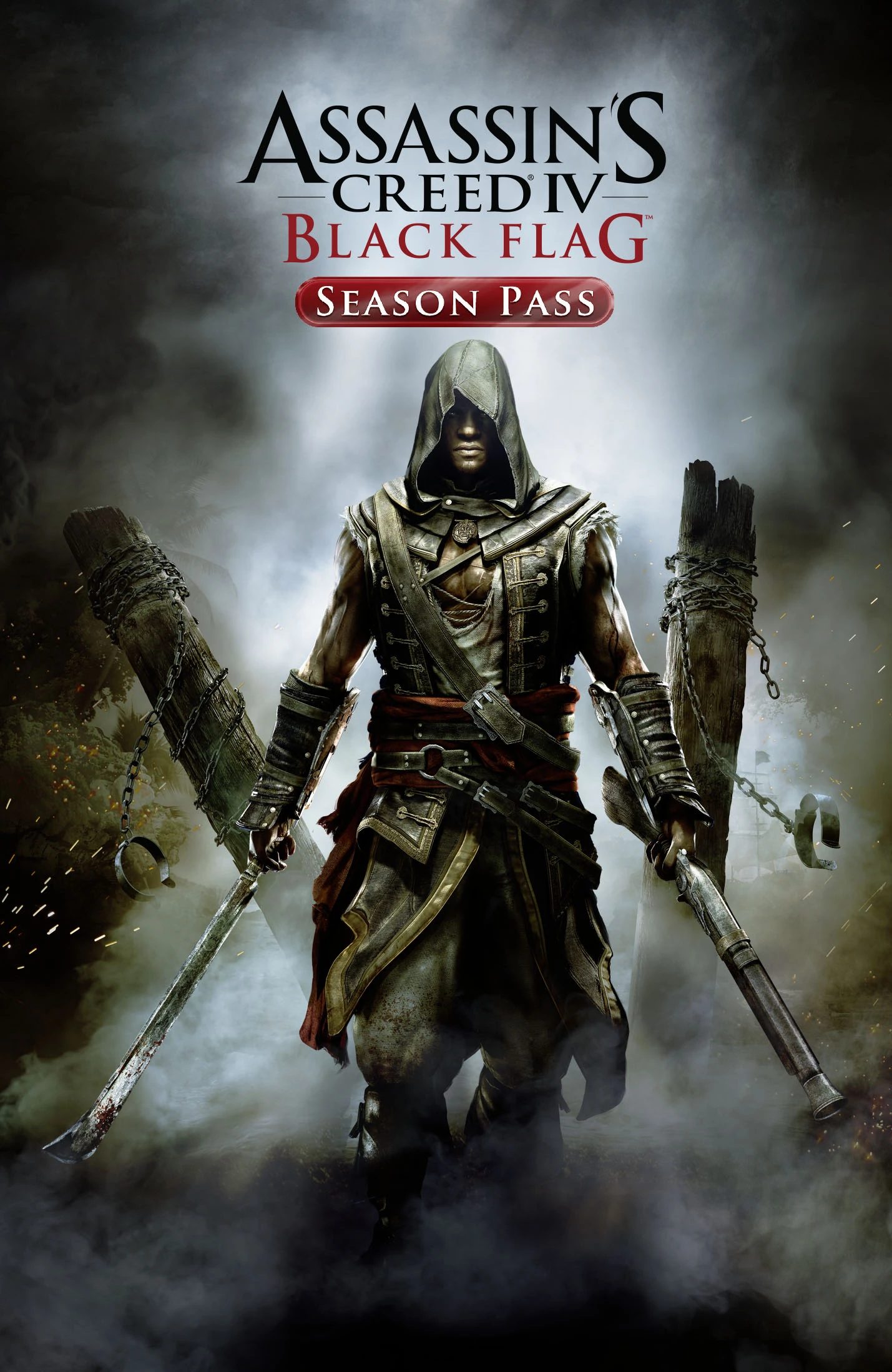پوستر رسمی بسته الحاقی Assassin’s Creed IV Freedom Cry با تصویر ادواله و زنجیرهای بردگی