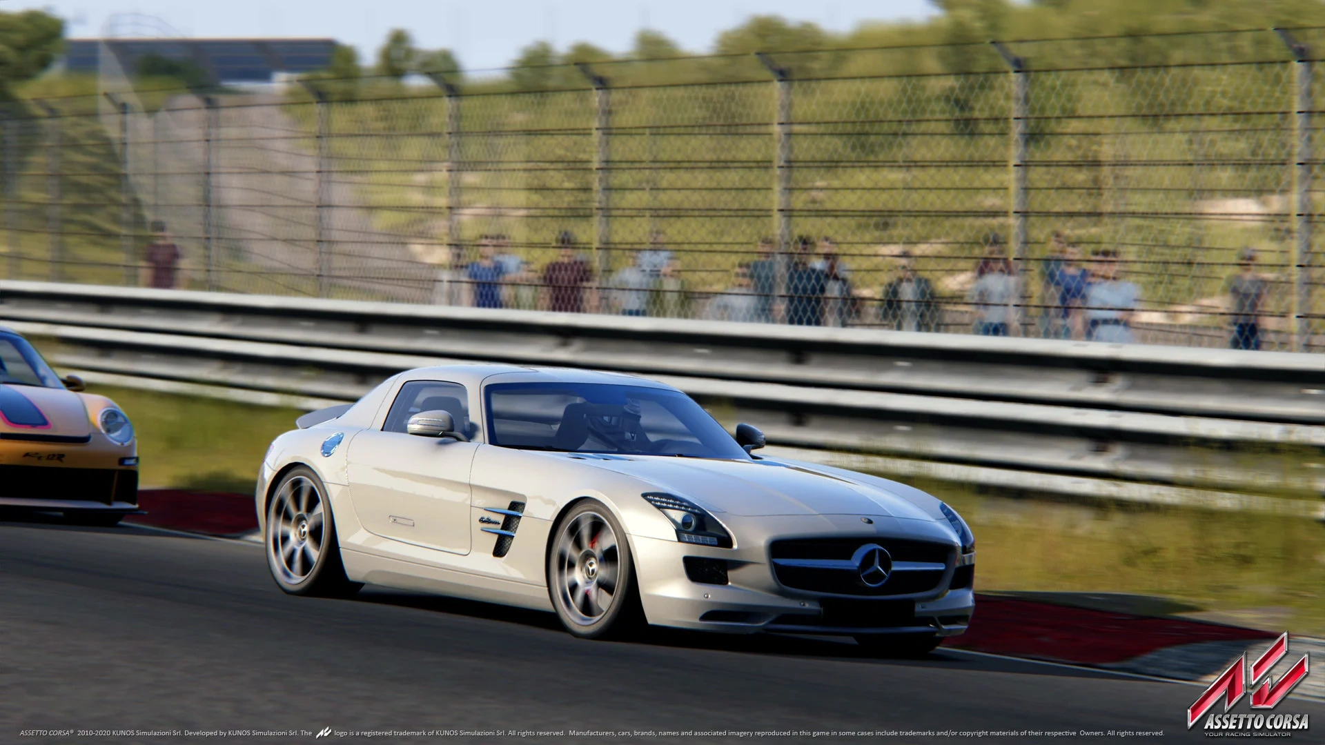 گرافیک بازی Assetto Corsa خودرو Mercedes SLS AMG در پیست