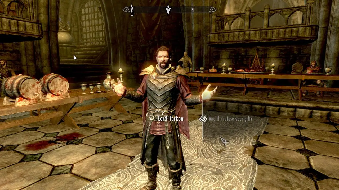 تصویر قلعه Volkihar و لرد هارکون: قلعه Volkihar و لرد هارکون در مأموریت تبدیل شدن به Vampire Lord در Skyrim
